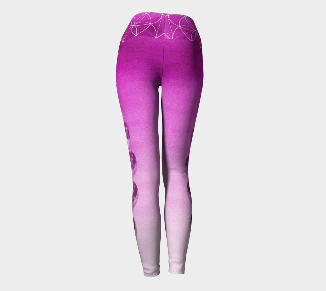 Purple ombre gradient moon phase leggings preview #4