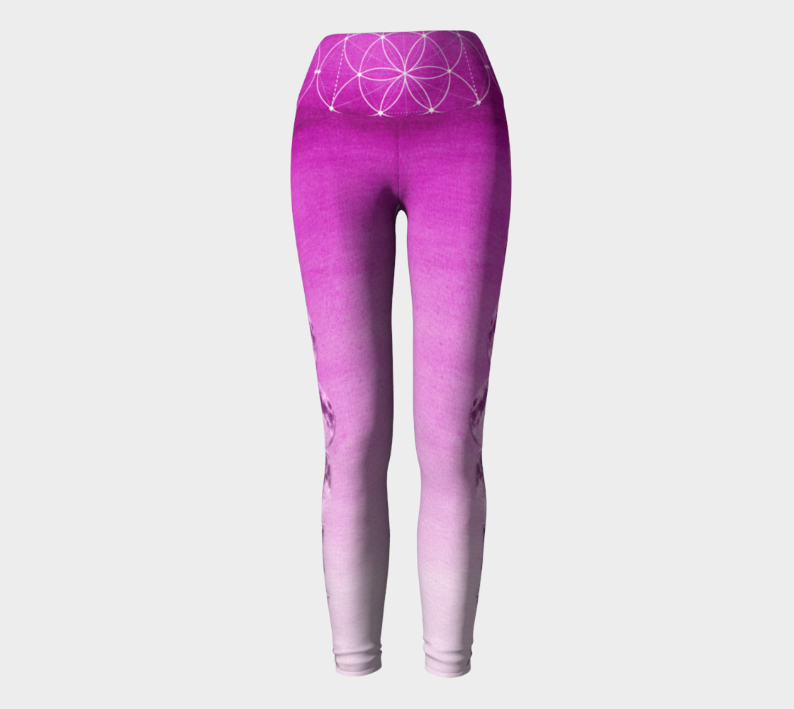 Purple ombre gradient moon phase leggings preview #2