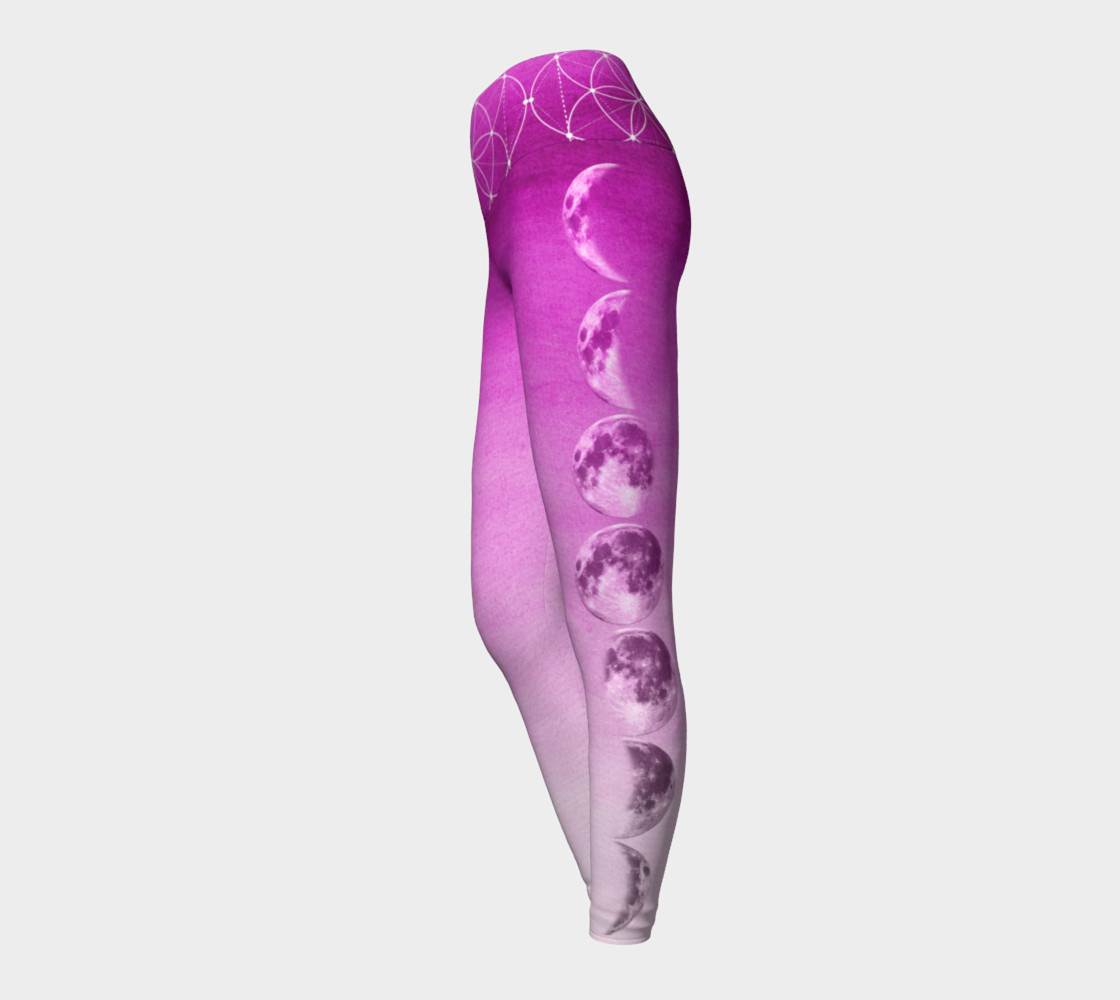Purple ombre gradient moon phase leggings preview #3