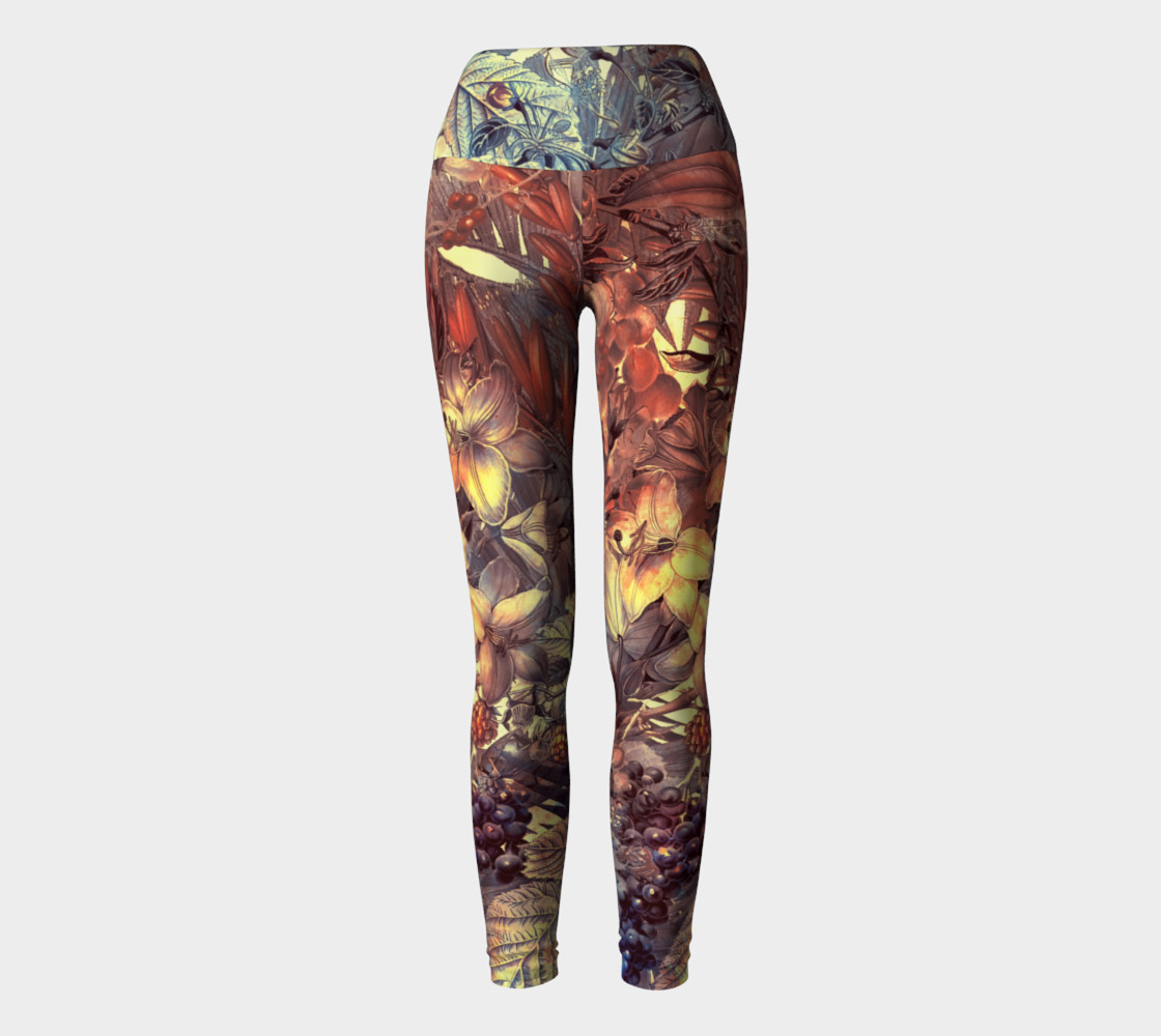 yoga leggings magic flowers preview #2