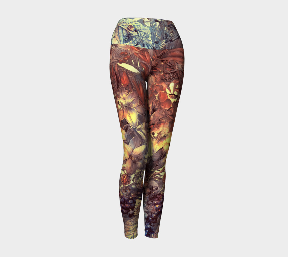 yoga leggings magic flowers preview #1