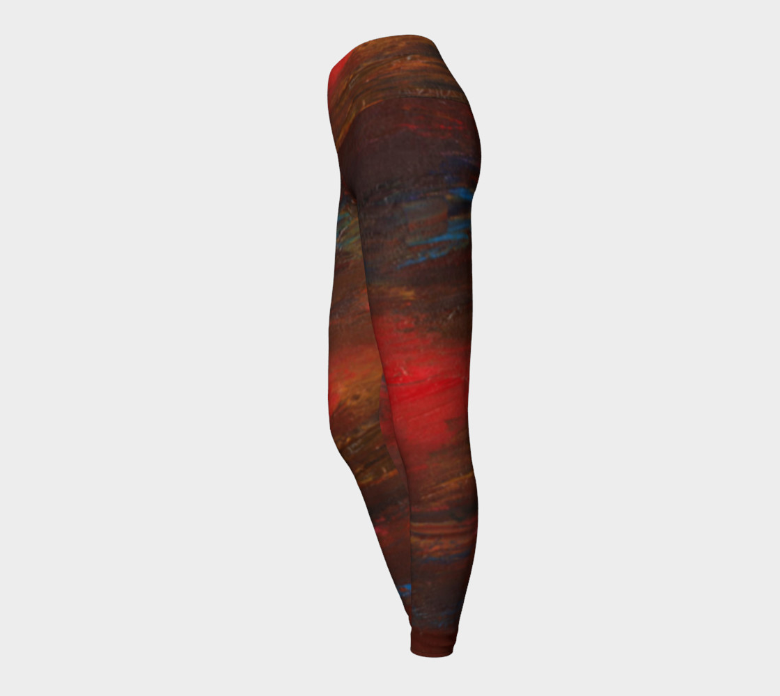 Crimson Ocean Yoga Leggings preview #3
