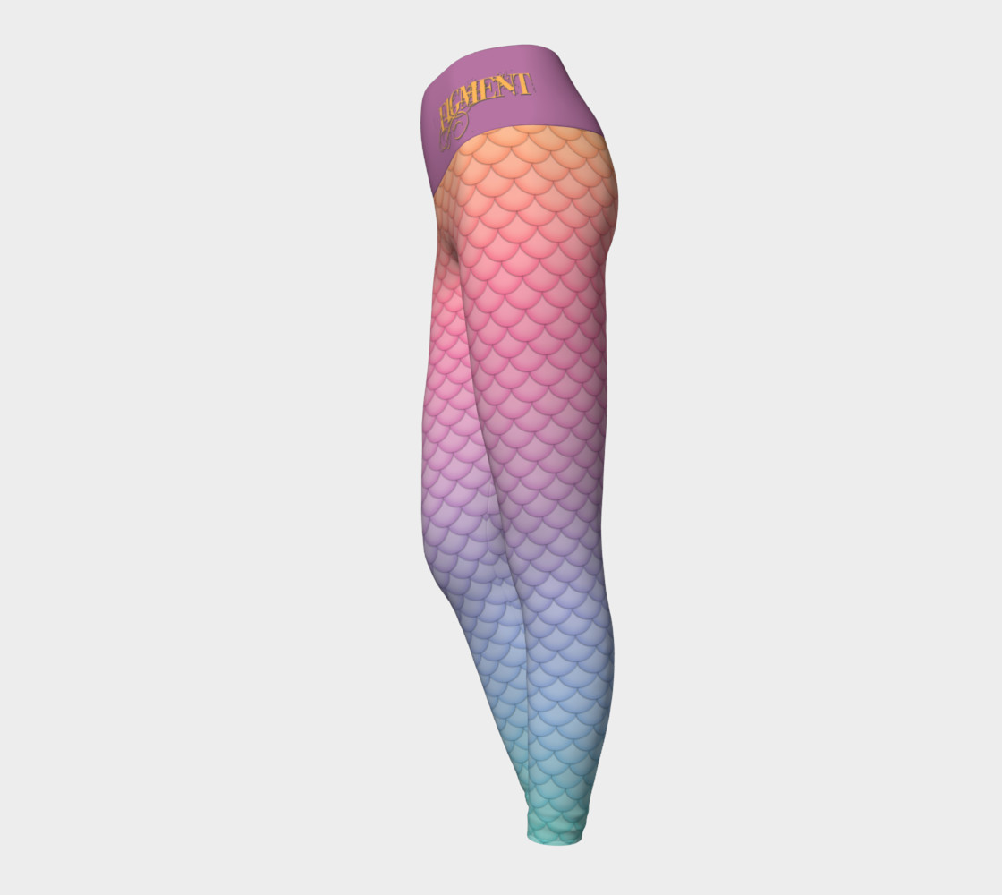Rainbow Mermaid Yoga Leggings preview #3