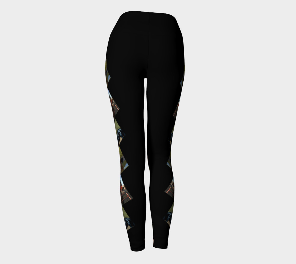 Yoga Leggings Horses Diagonal preview #4