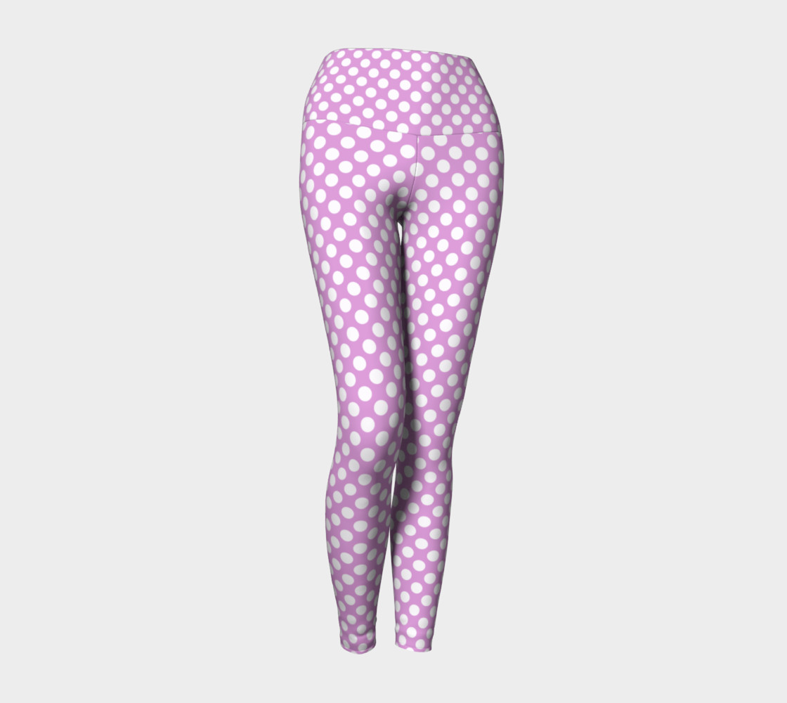Polka Dots Pattern-Violet Yoga Leggings preview #1