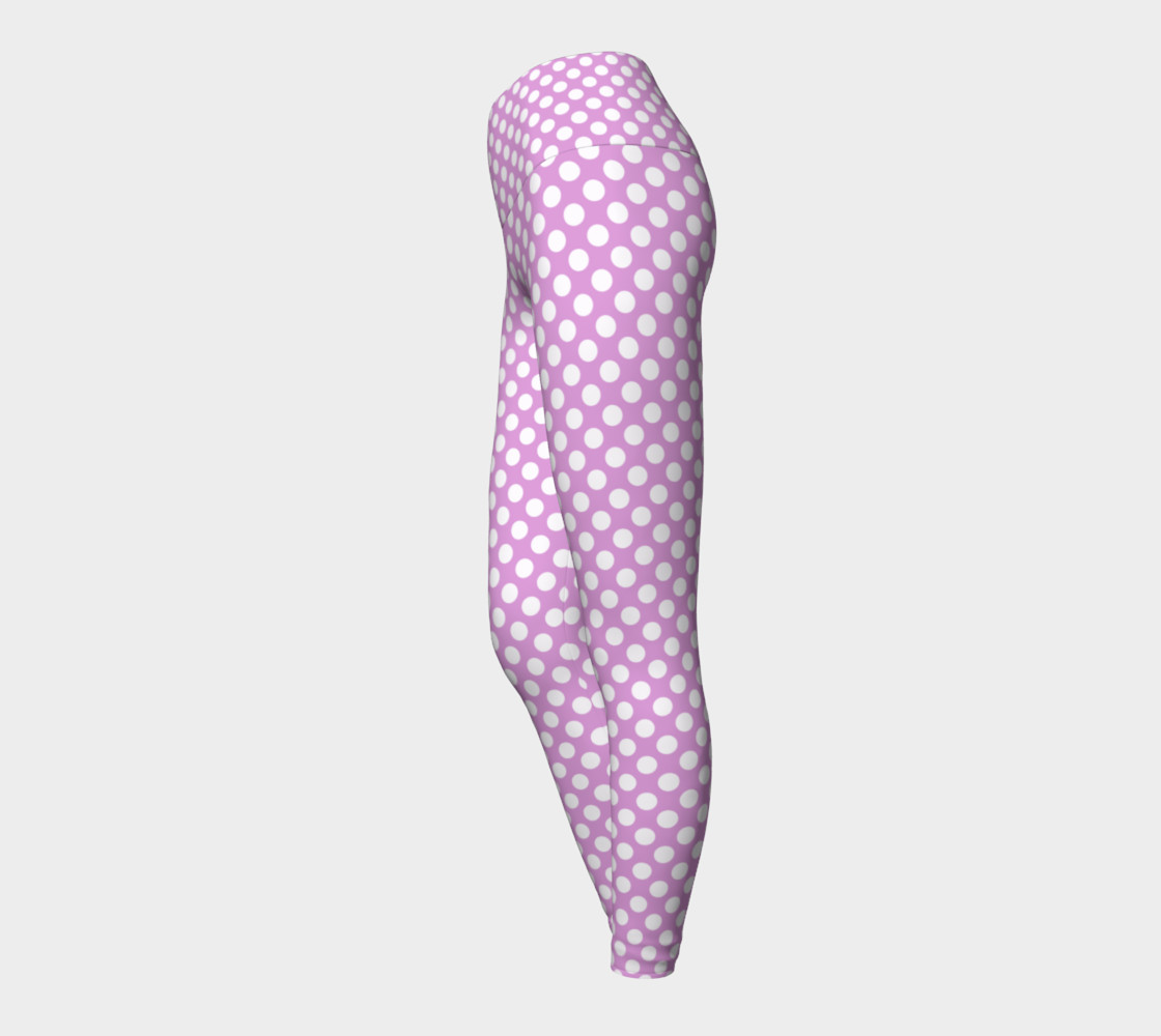 Polka Dots Pattern-Violet Yoga Leggings preview #3