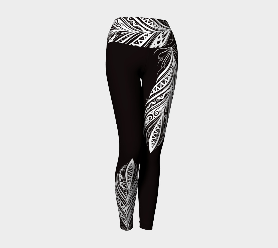 Black and White Bohemiam Free Spirit Yoga Pants preview #1
