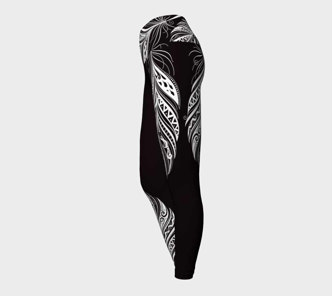 Black and White Bohemiam Free Spirit Yoga Pants preview #3