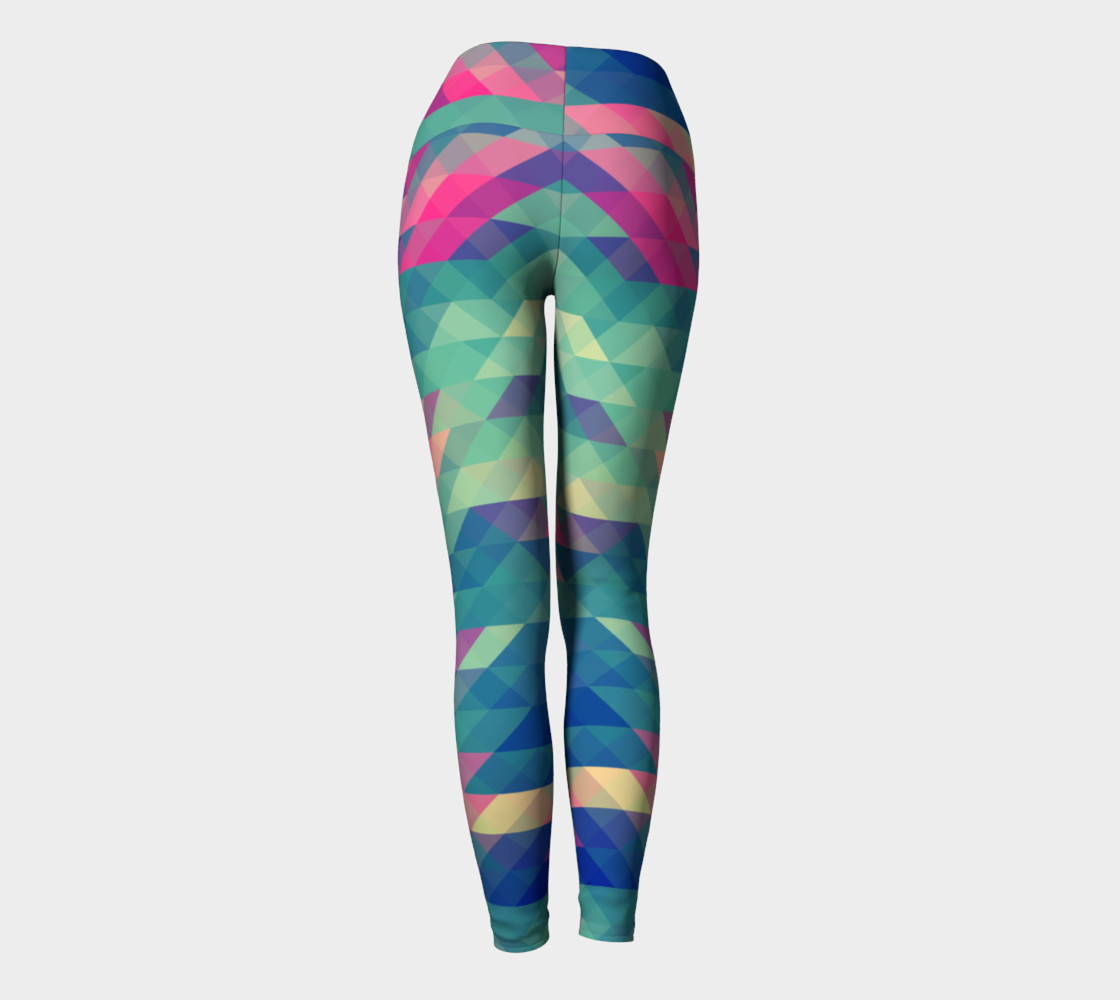 Abstract Triangles Geometric Pink Teal Blue Pattern preview #4