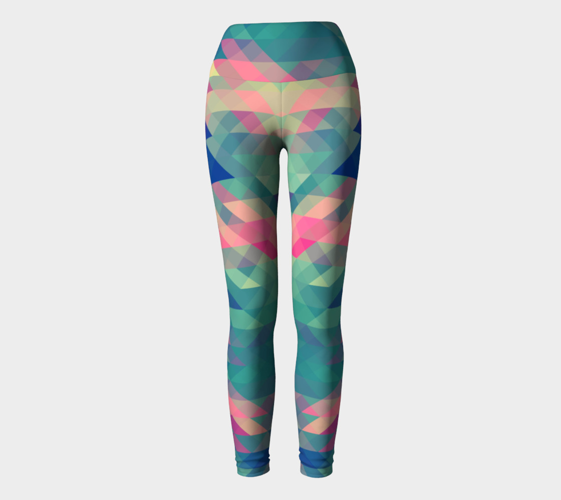 Abstract Triangles Geometric Pink Teal Blue Pattern preview #2