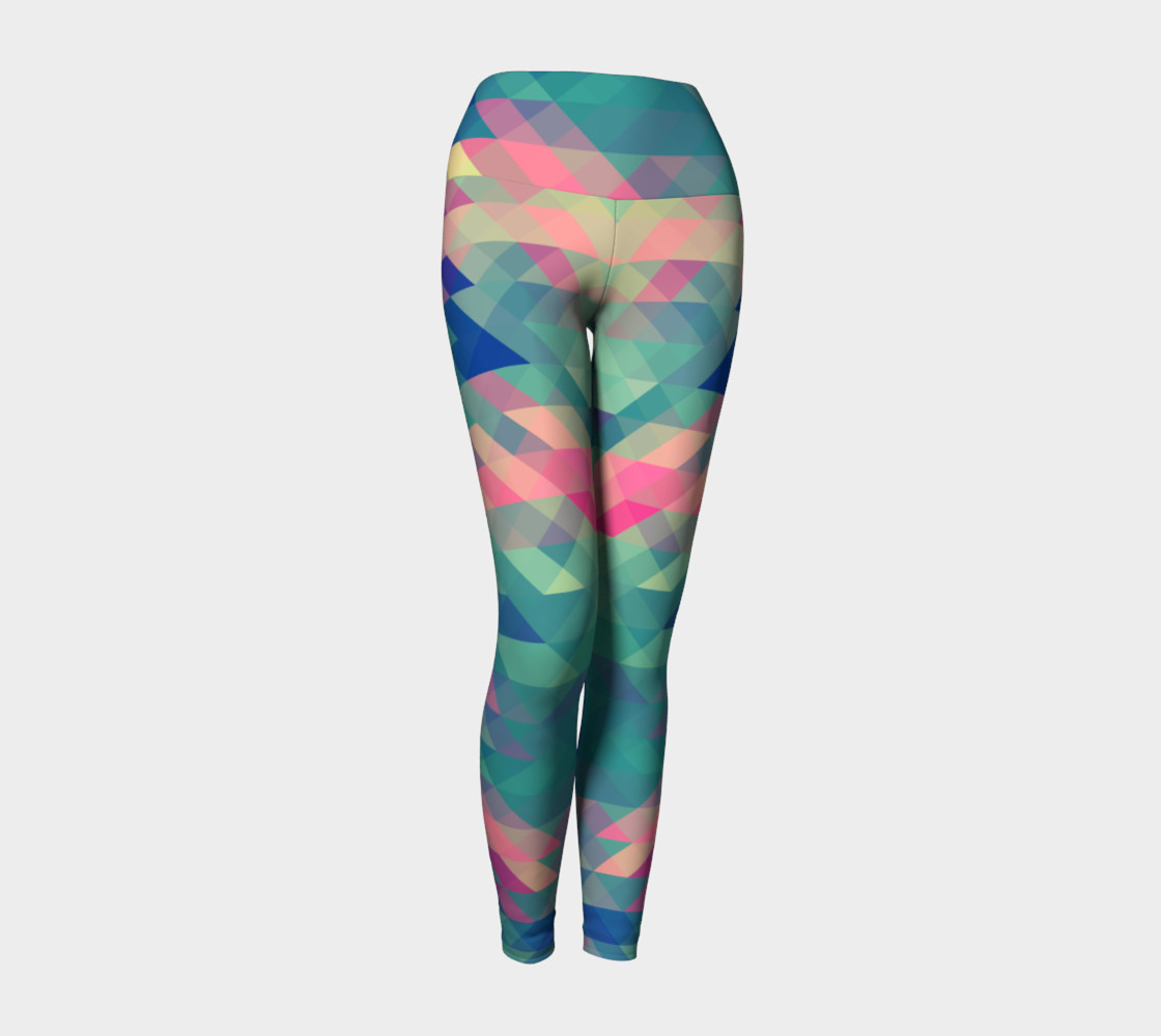 Abstract Triangles Geometric Pink Teal Blue Pattern preview #1