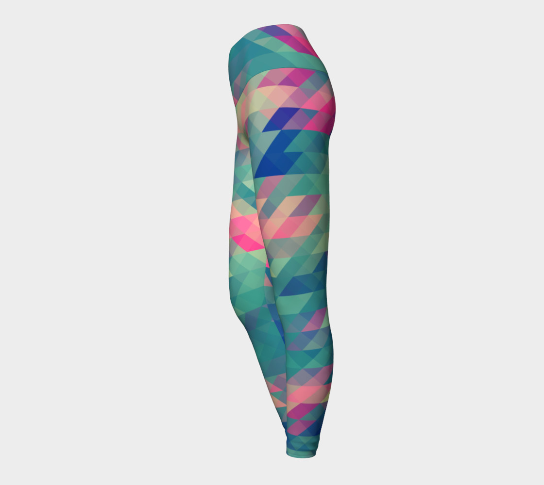 Abstract Triangles Geometric Pink Teal Blue Pattern preview #3