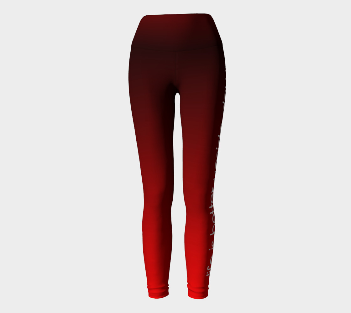 red black leggings