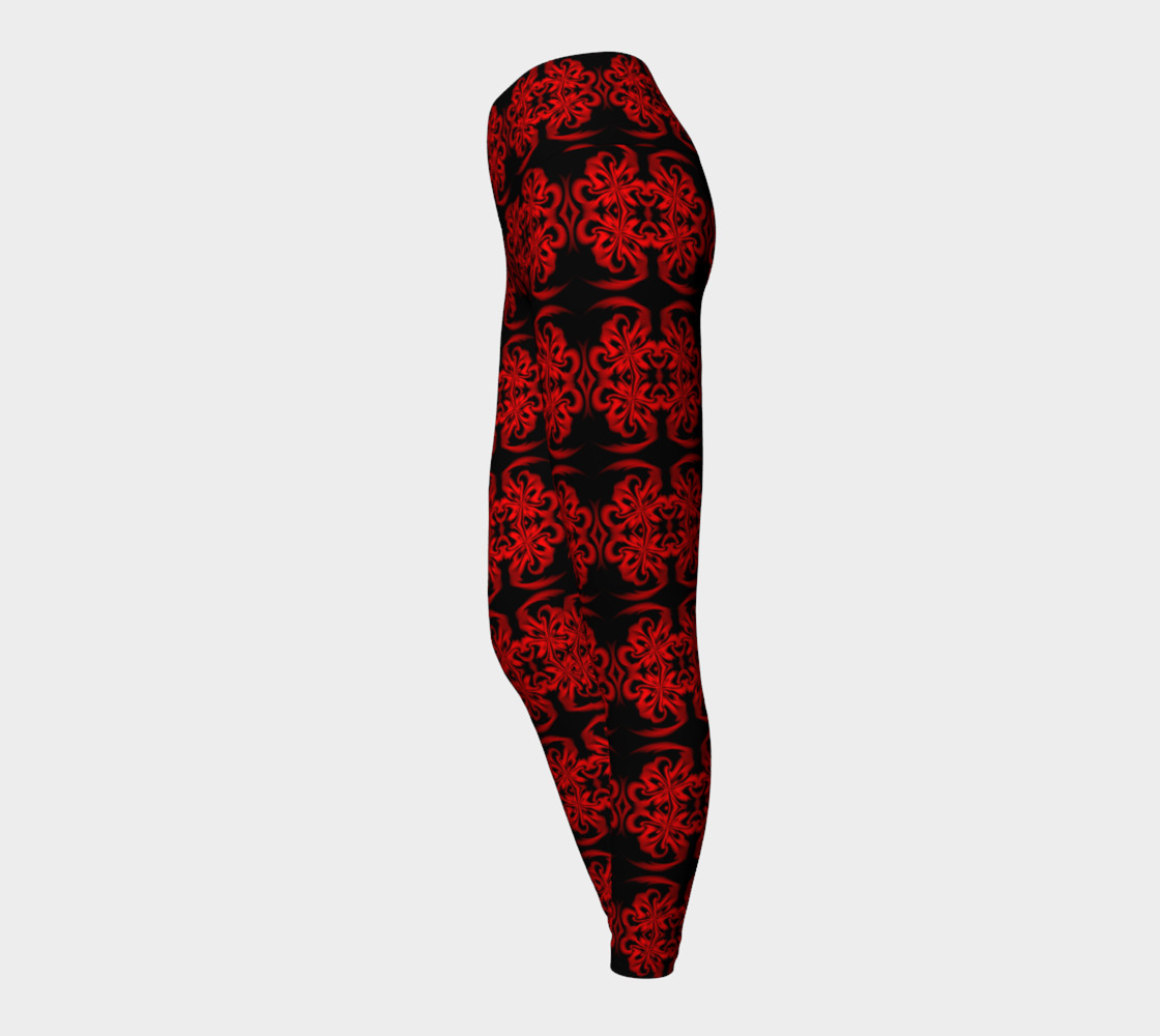 Baroque Red Yoga Leggings preview #3