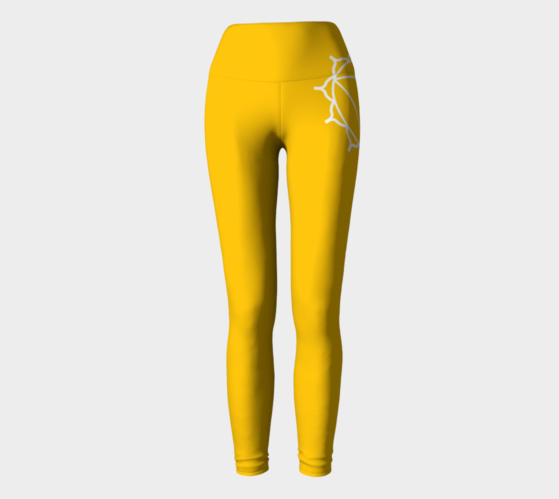 manipura Yellow and white leggings preview #2