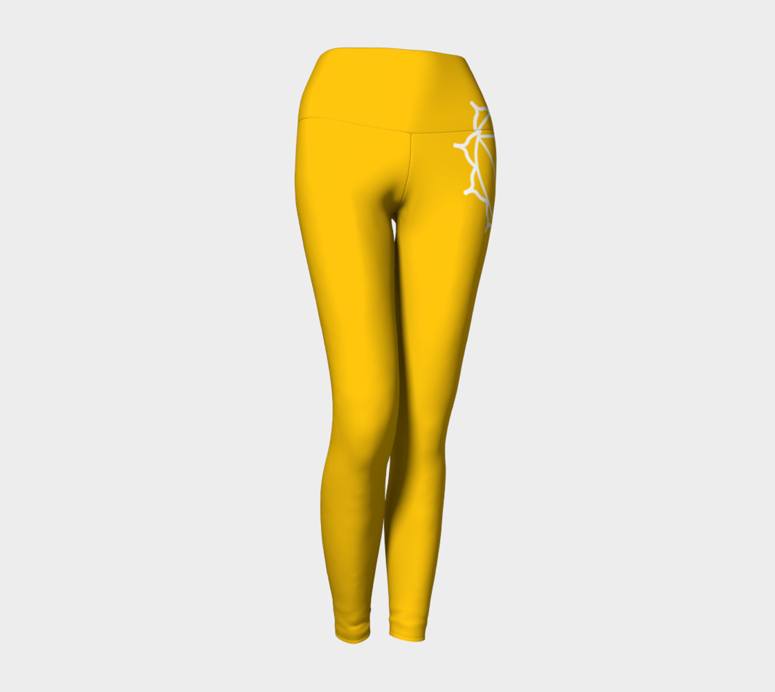 manipura Yellow and white leggings preview #1