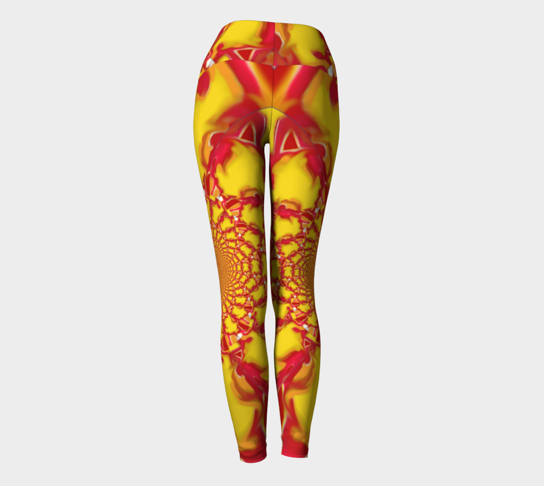 Aperçu de Yellow Red Kaleidoscope Design #4