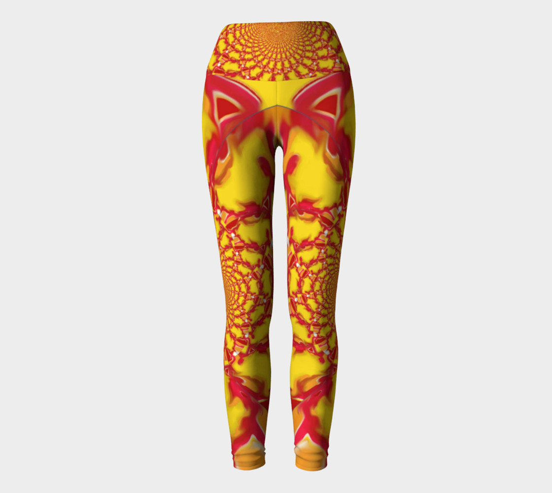 Aperçu de Yellow Red Kaleidoscope Design #2