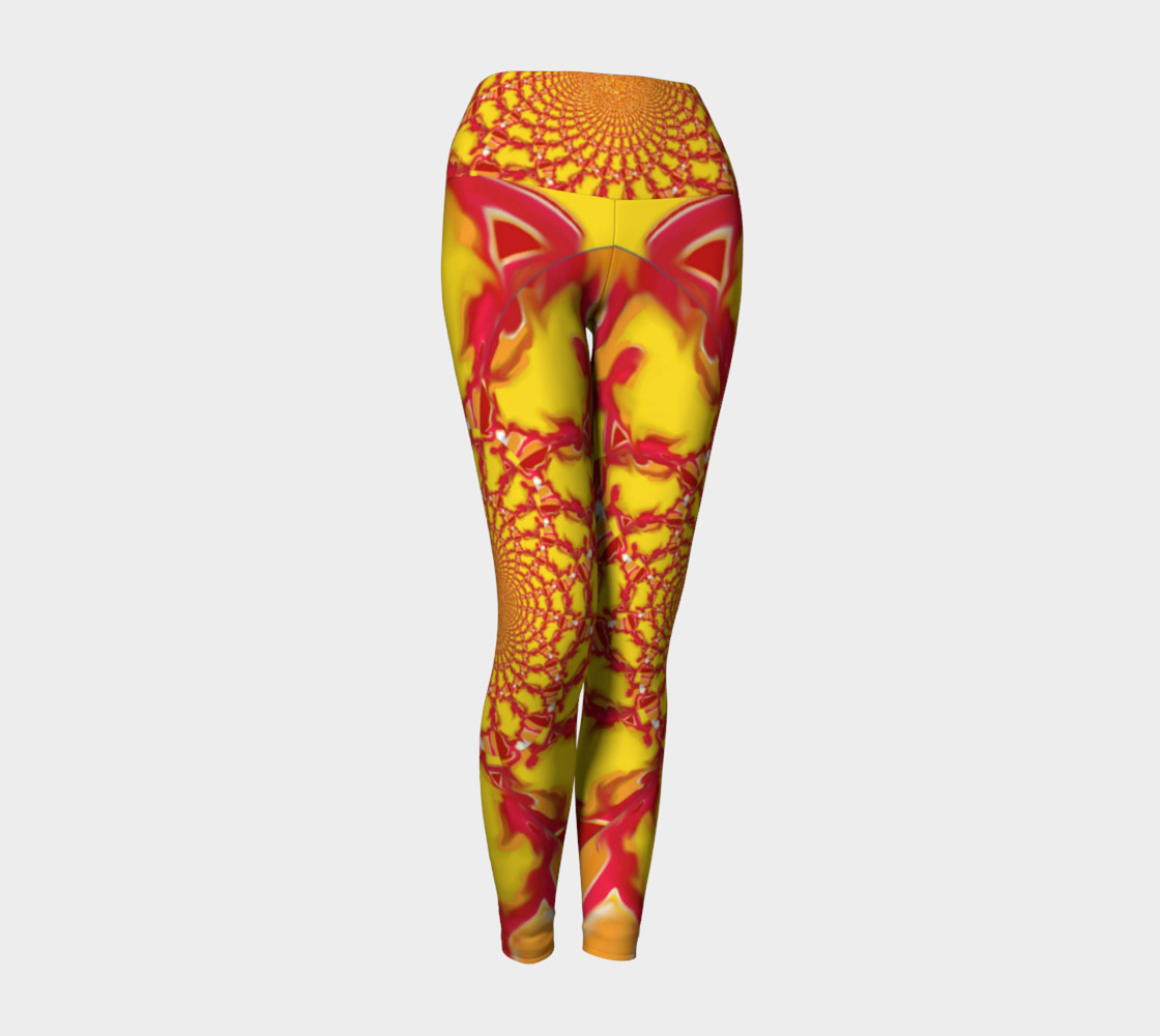 Aperçu de Yellow Red Kaleidoscope Design #1