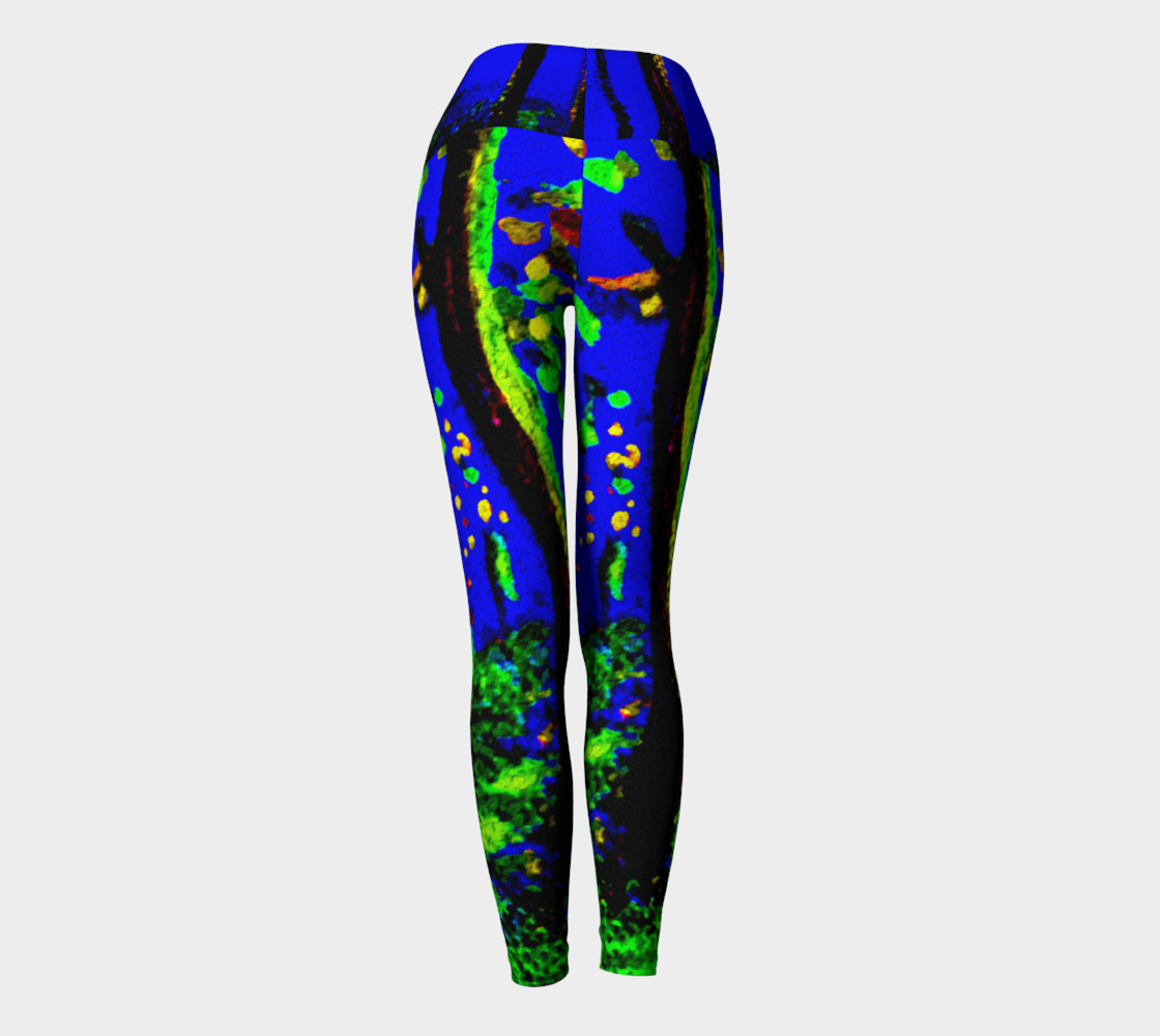 Magic Trees at Midnight Yoga Leggings preview #4