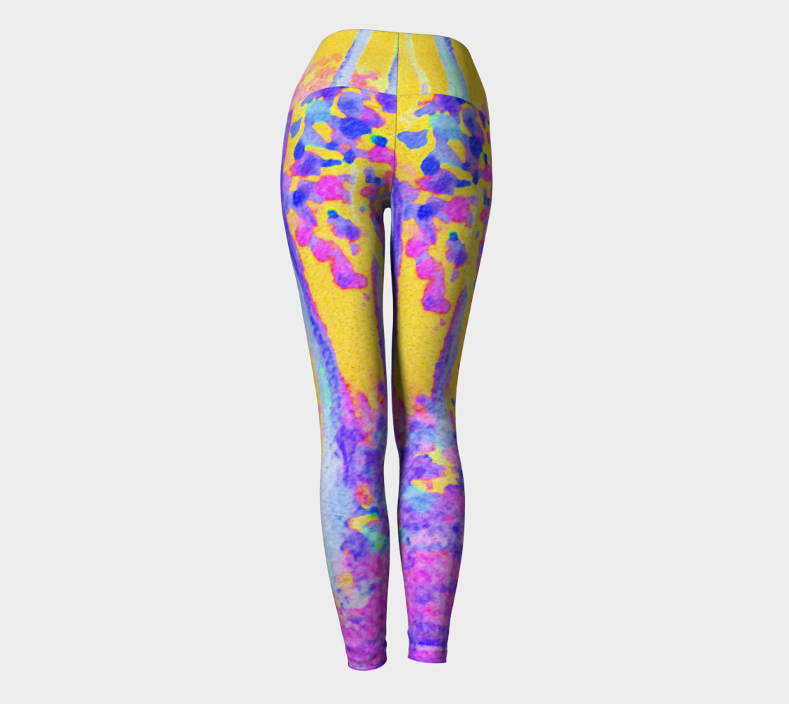 Aperçu de Yellow Magic Trees Yoga Leggings #4
