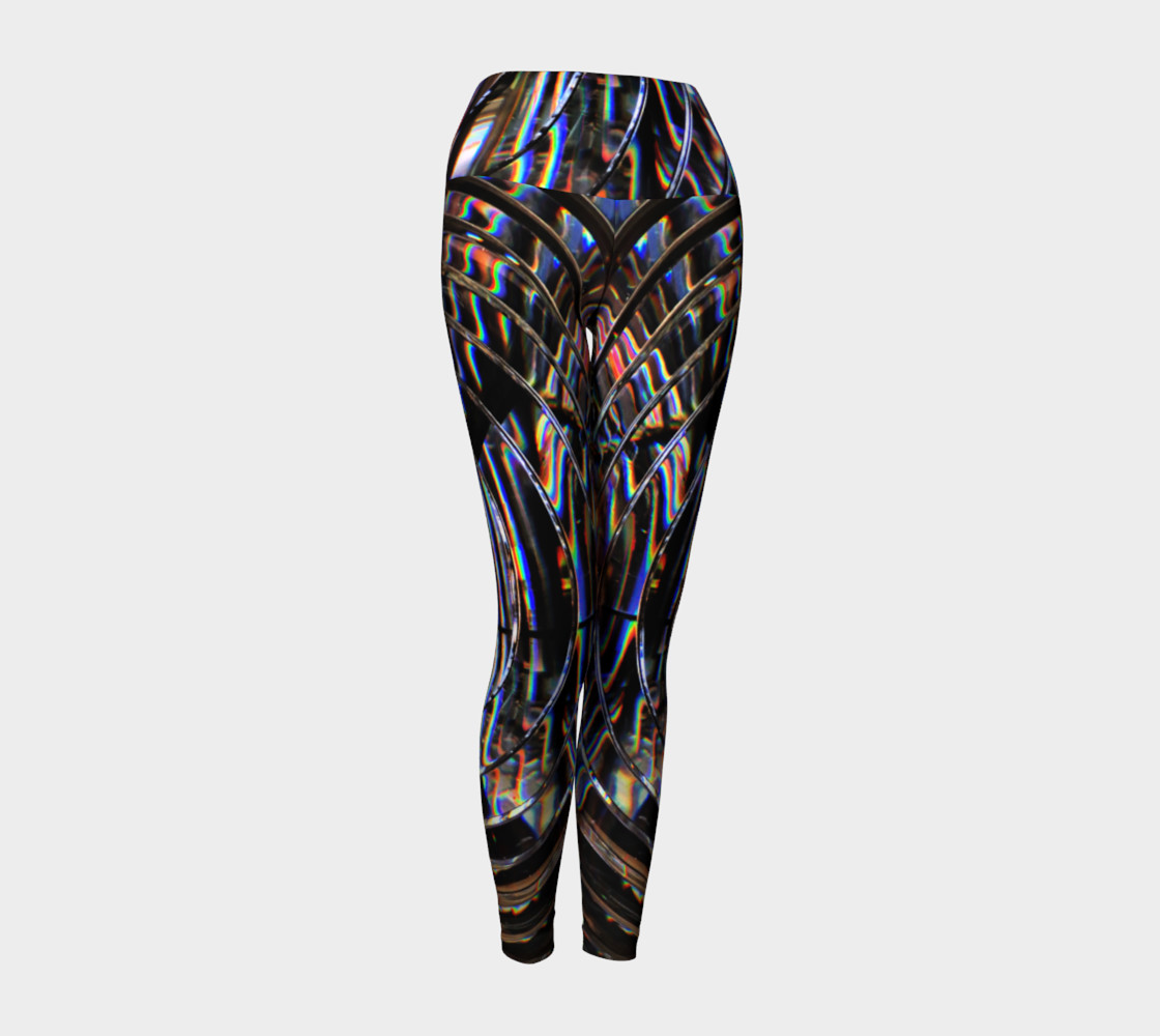 Psychedelic Cyborg Yoga Leggings preview #1