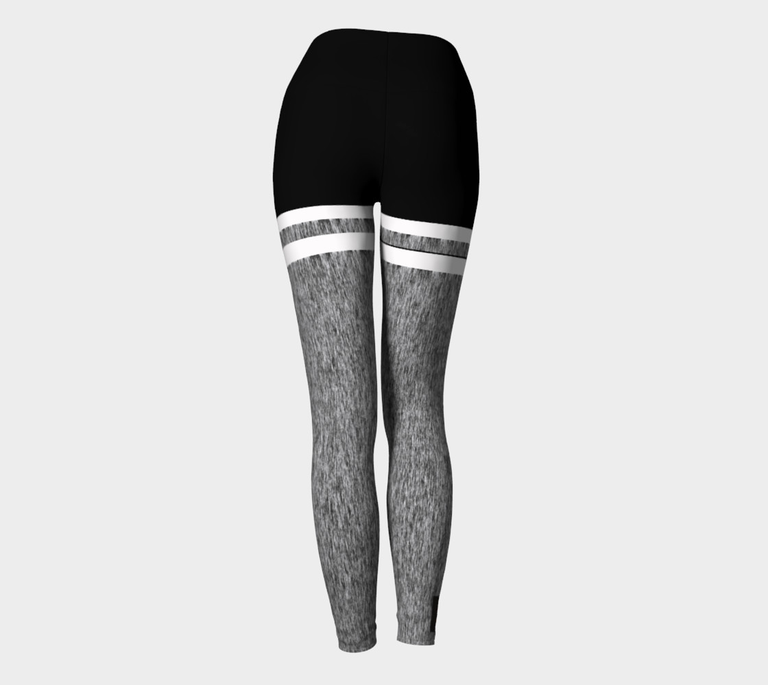 Yoga Leggings gray black and white preview #4
