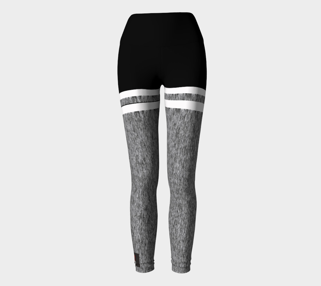 Yoga Leggings gray black and white preview #2
