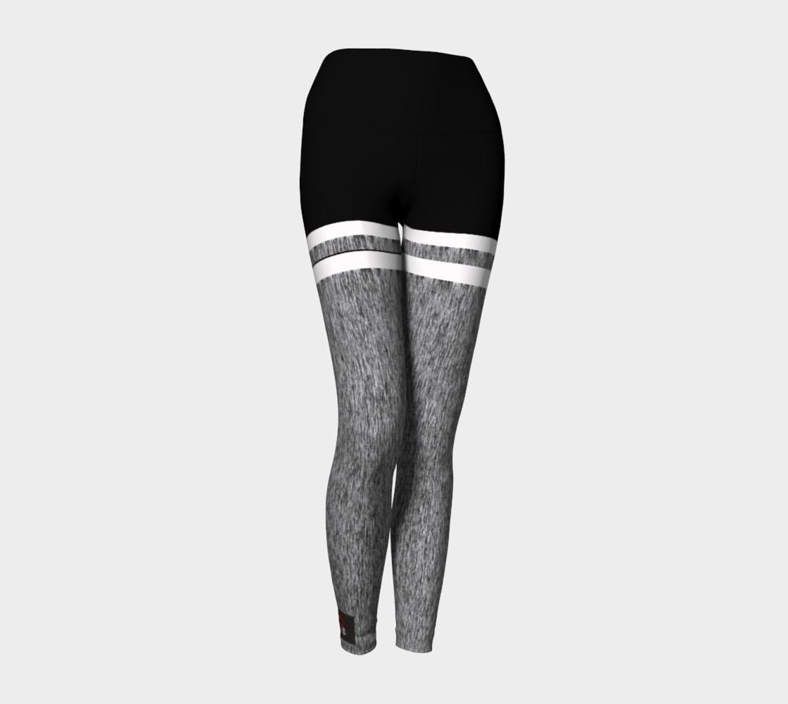 Yoga Leggings gray black and white preview #1