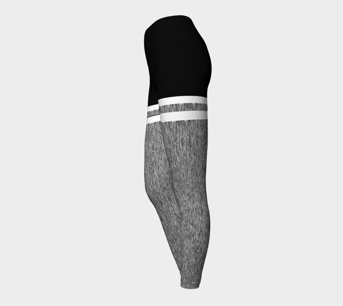 Yoga Leggings gray black and white preview #3