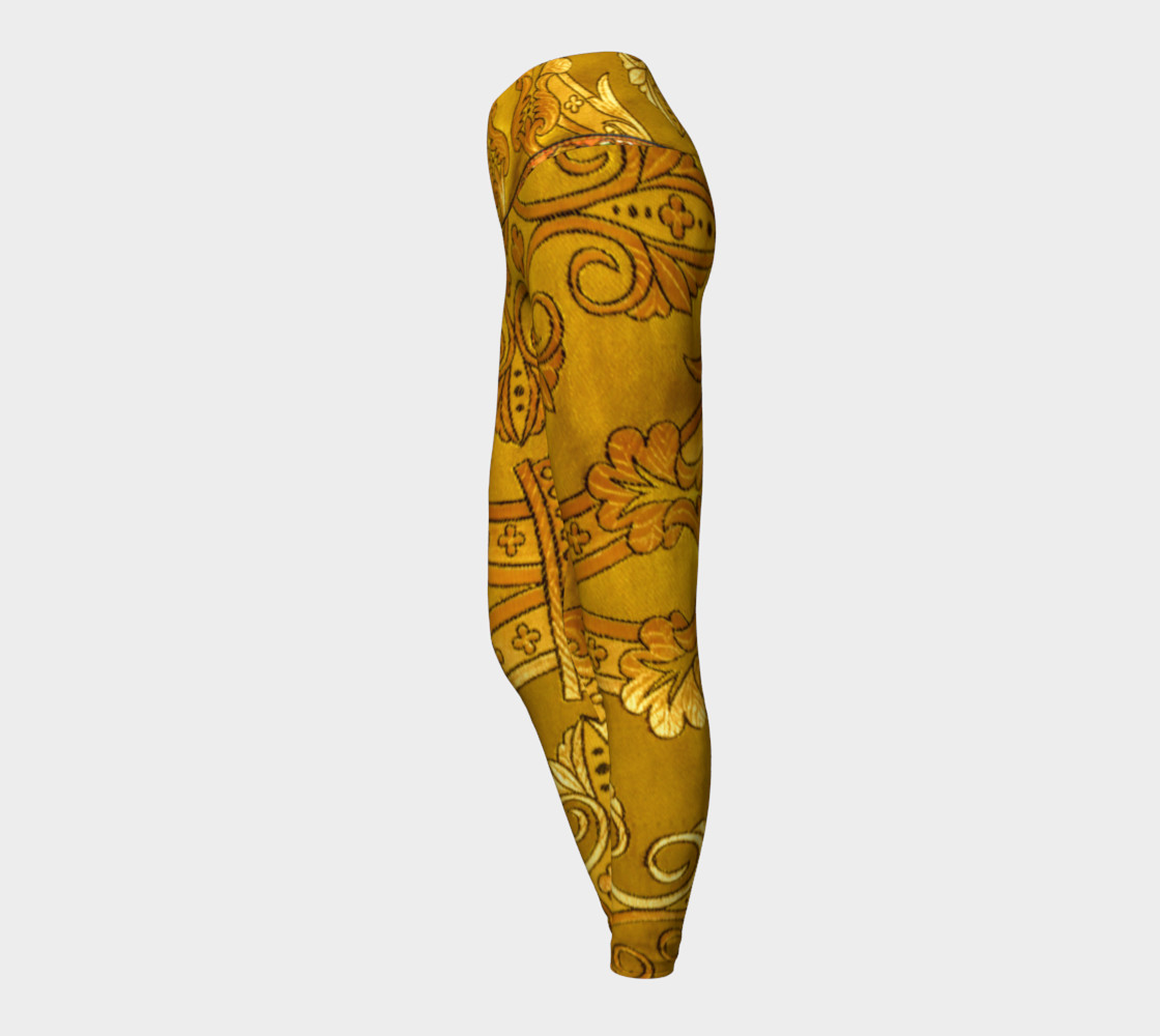 Golden Russian Robe Yoga Leggings preview #3