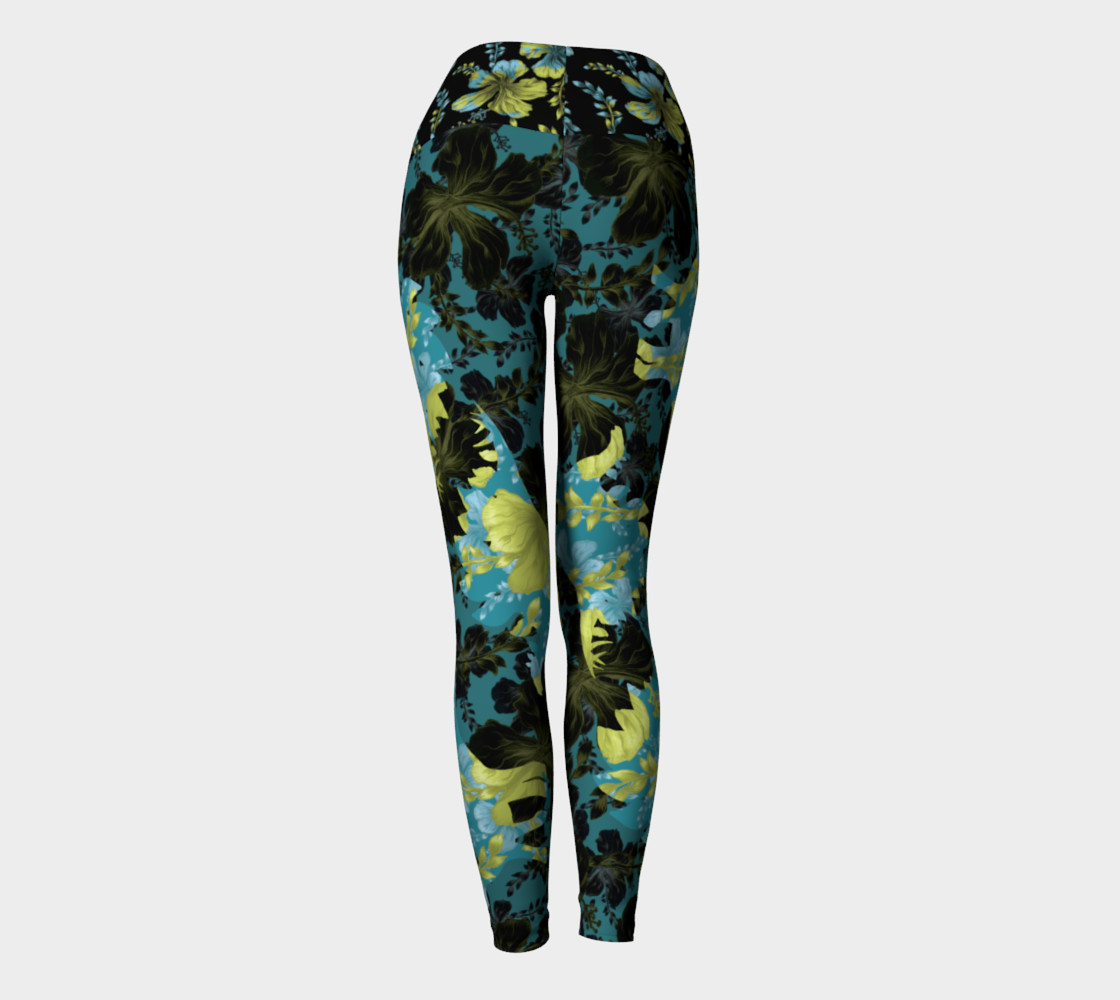 Jurassic Yoga - Teal & Chartreuse preview #4