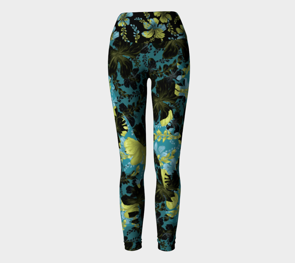 Jurassic Yoga - Teal & Chartreuse preview #2