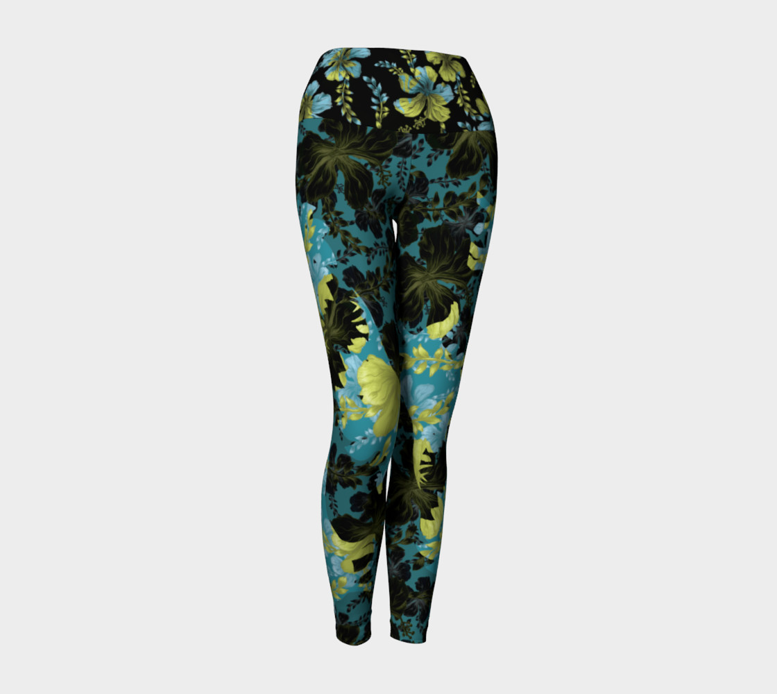 Jurassic Yoga - Teal & Chartreuse preview #1