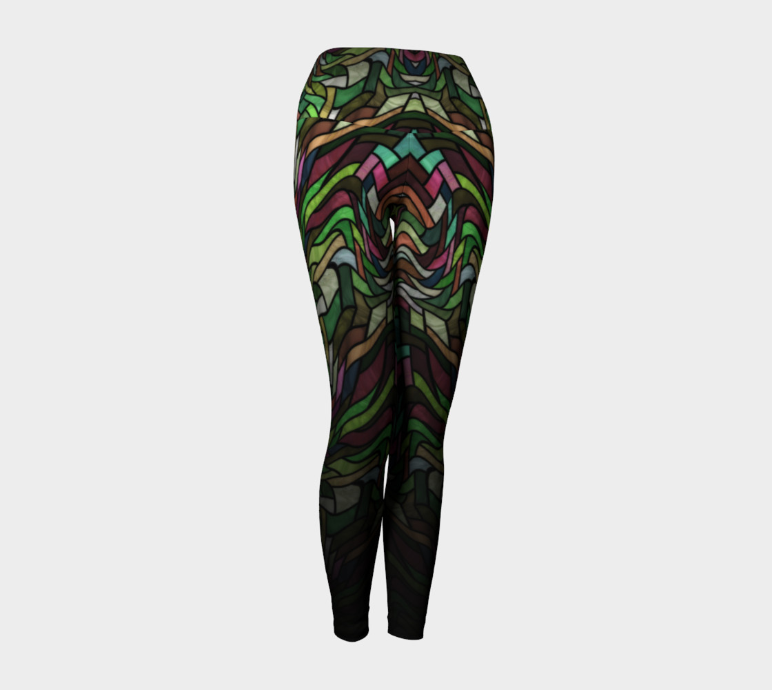 Stained Glass Springtime Yoga Leggings preview #1