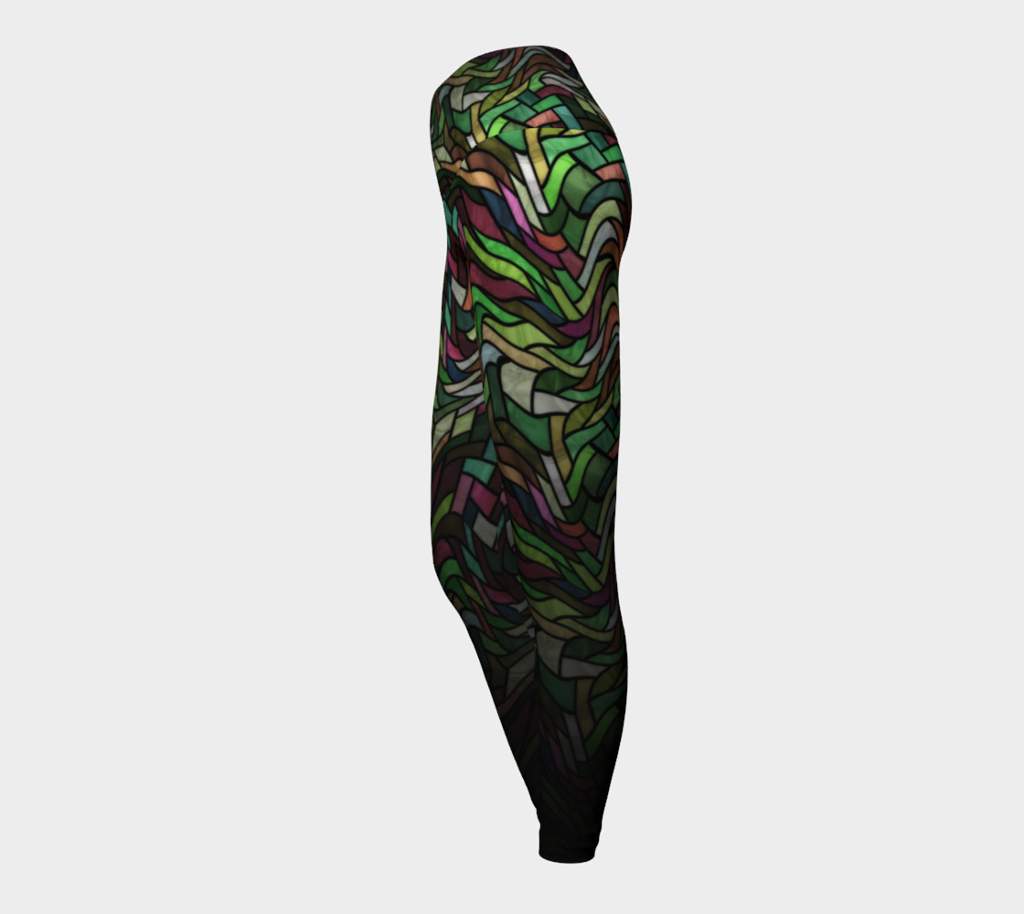 Stained Glass Springtime Yoga Leggings preview #3