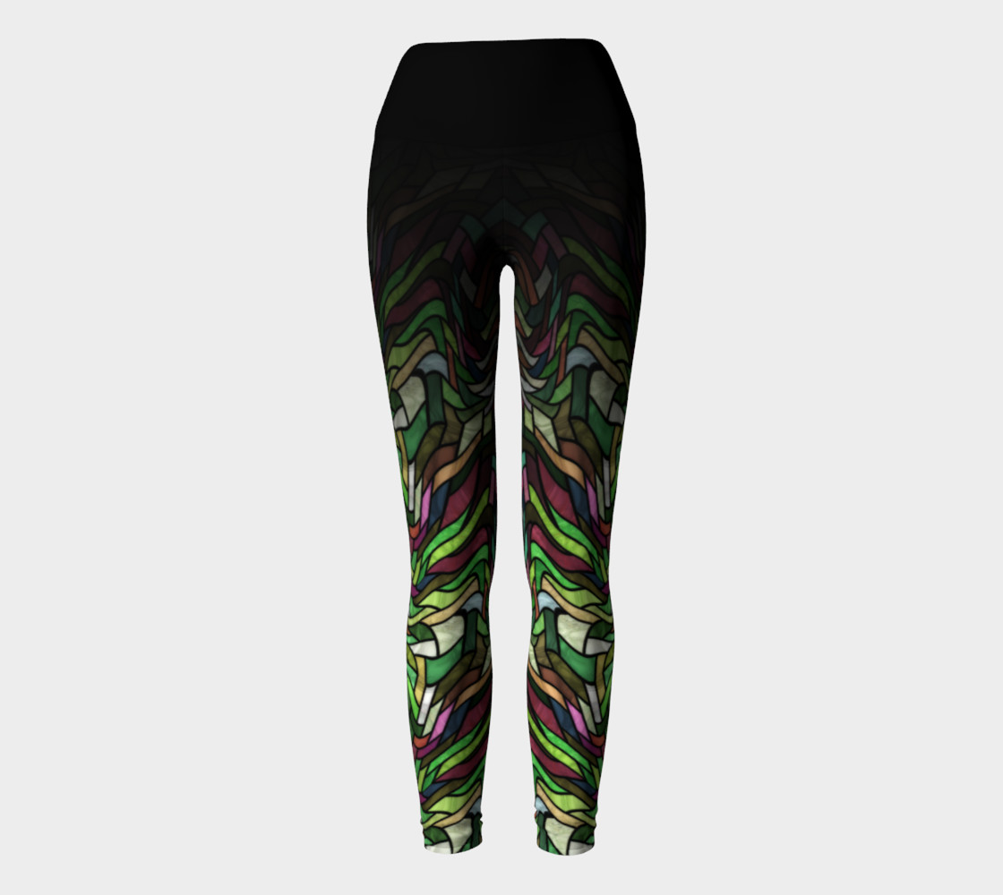 Geometrix - Stained Glass Springtime Yoga Leggings preview #2