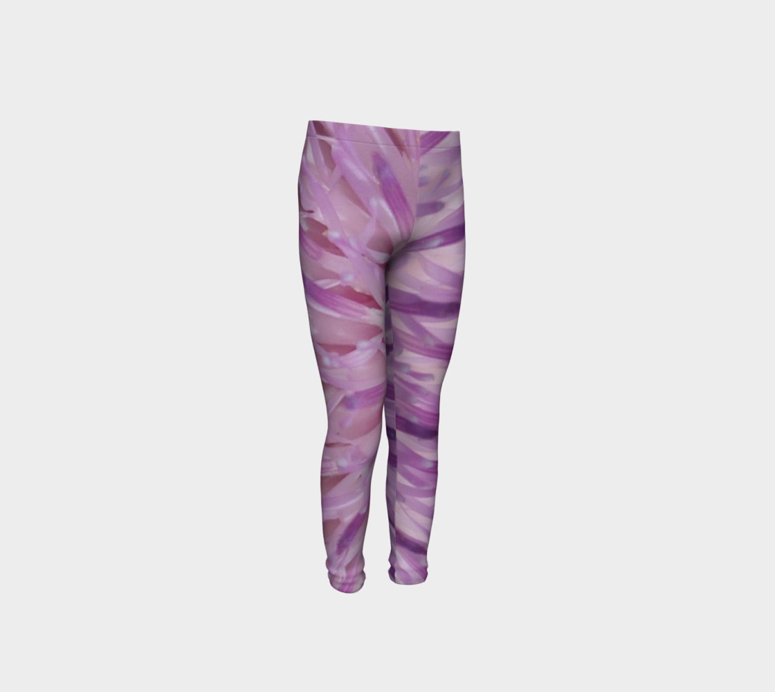 Purple Bud Explosion Youth Leggings preview #4