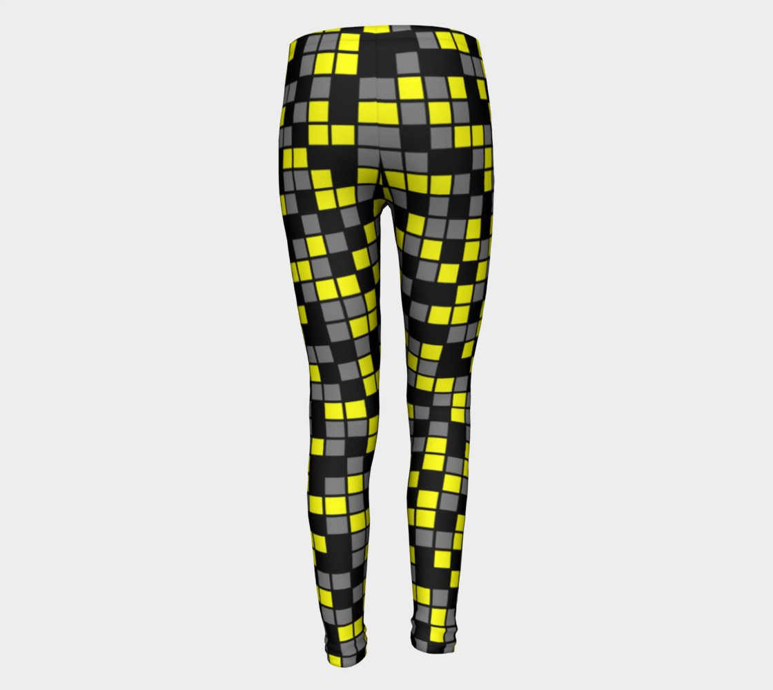 Aperçu de Yellow, Black, and Medium Grey Random Mosaic Squares #5