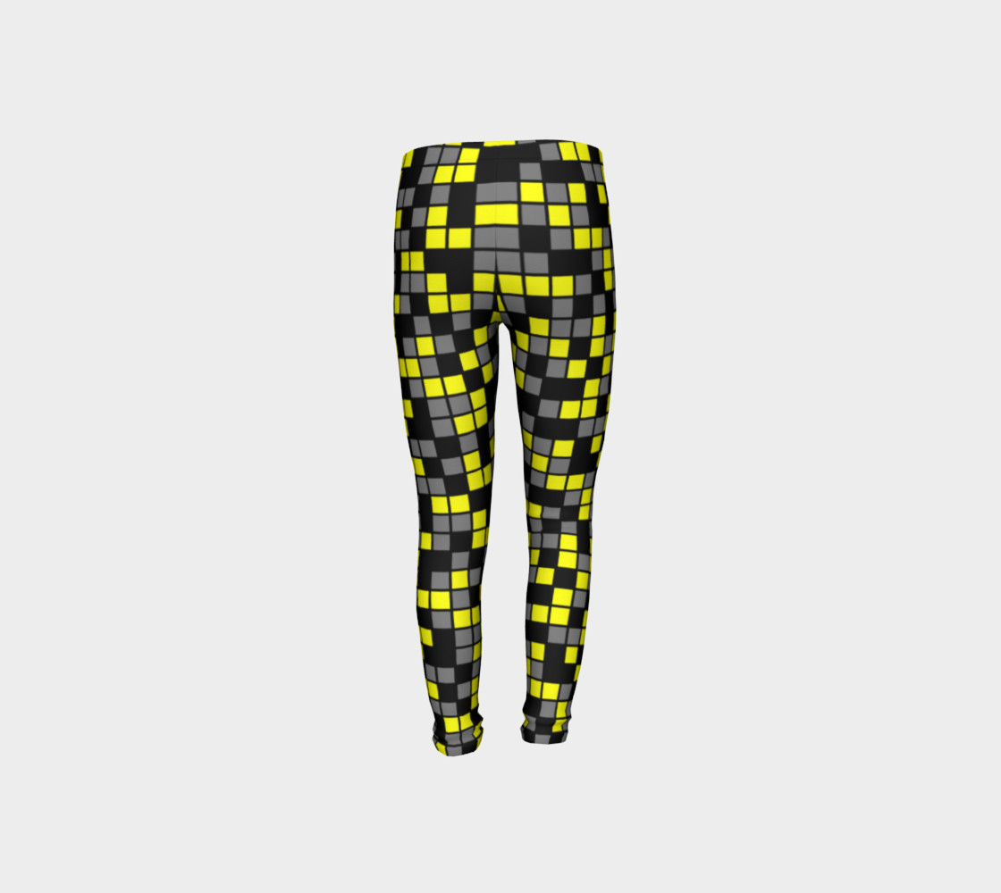 Aperçu de Yellow, Black, and Medium Grey Random Mosaic Squares #8