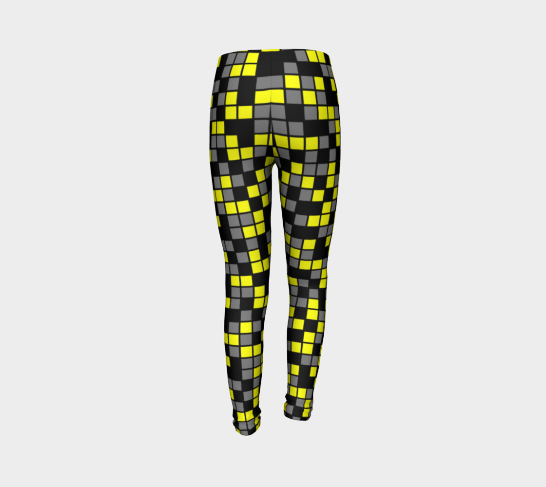 Aperçu de Yellow, Black, and Medium Grey Random Mosaic Squares #7