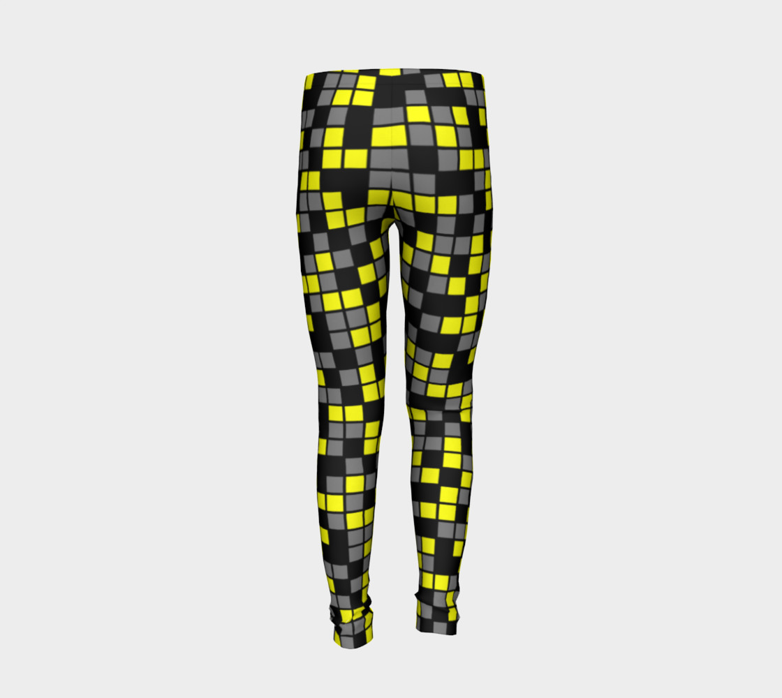 Aperçu de Yellow, Black, and Medium Grey Random Mosaic Squares #6