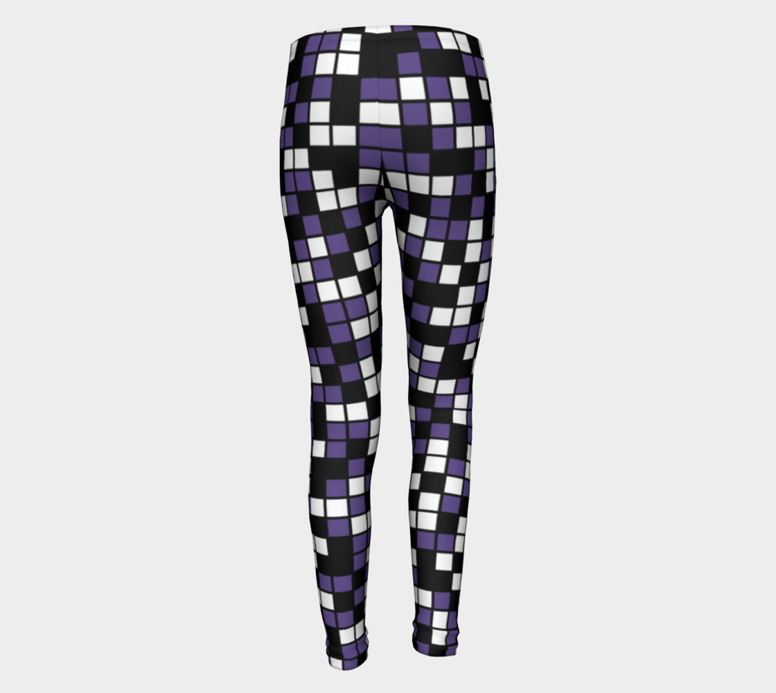 Aperçu de Ultra Violet Purple, Black, and White Random Mosaic Squares #5