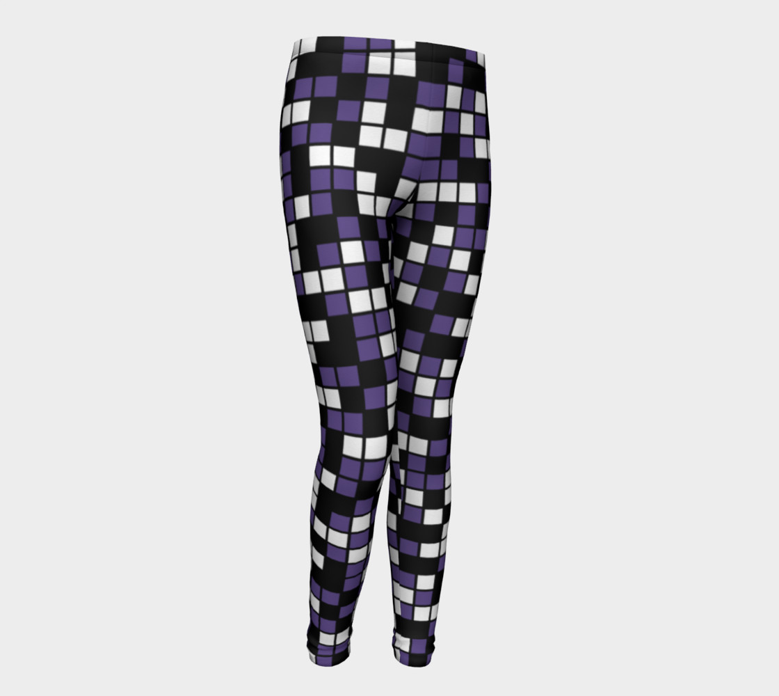 Aperçu de Ultra Violet Purple, Black, and White Random Mosaic Squares #1
