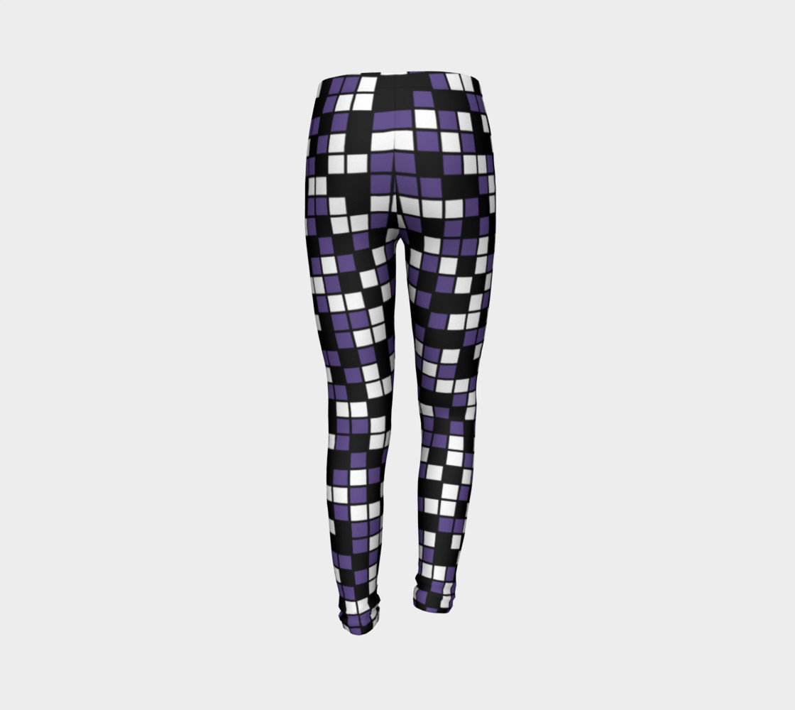 Aperçu de Ultra Violet Purple, Black, and White Random Mosaic Squares #7