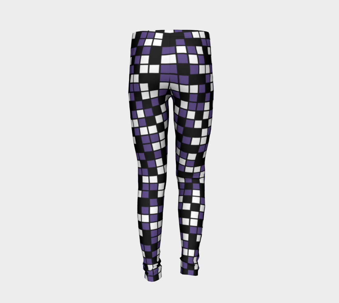 Aperçu de Ultra Violet Purple, Black, and White Random Mosaic Squares #6