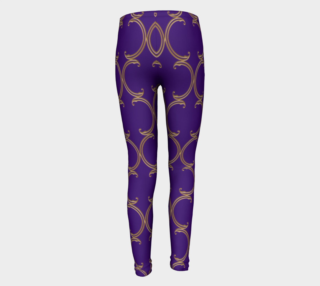 Moroccan Lattice in Purple and Faux Gold preview #5