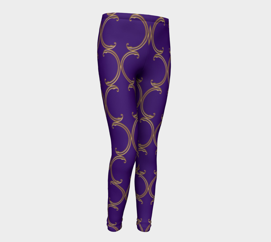 Moroccan Lattice in Purple and Faux Gold preview #1