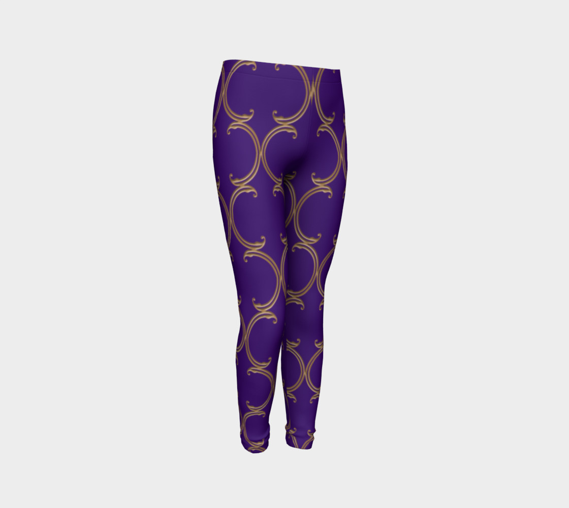 Moroccan Lattice in Purple and Faux Gold preview #3