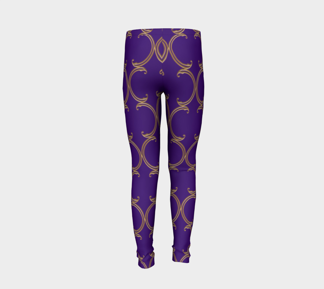 Moroccan Lattice in Purple and Faux Gold preview #6